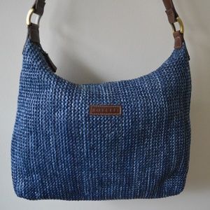 Rosetti Blue Wicker Purse